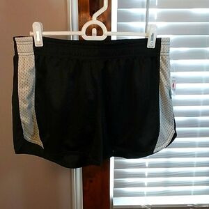 Just Be Women's Black and White Mesh Shorts Size M Fully Lined New with Tag